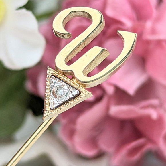 Assorted Vintage Stick Pins, Hat Pins, Coat Pin Orange Bird Caesar Cameo Diamond - Picture 3 of 9